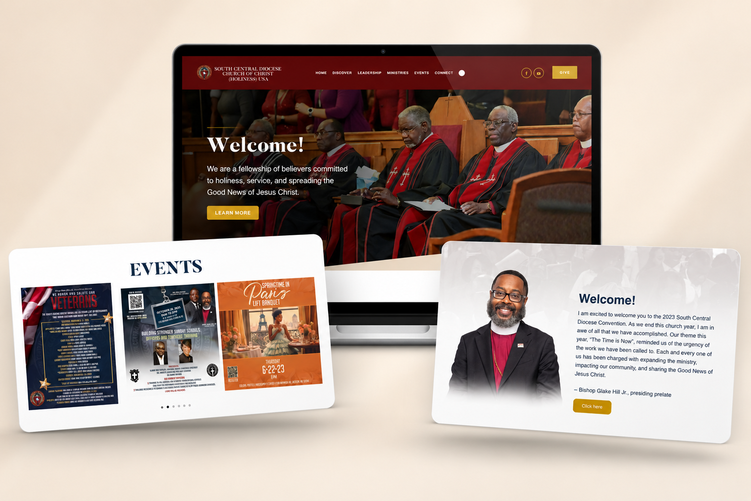 P356 Media Church Website Portfolio Mockup